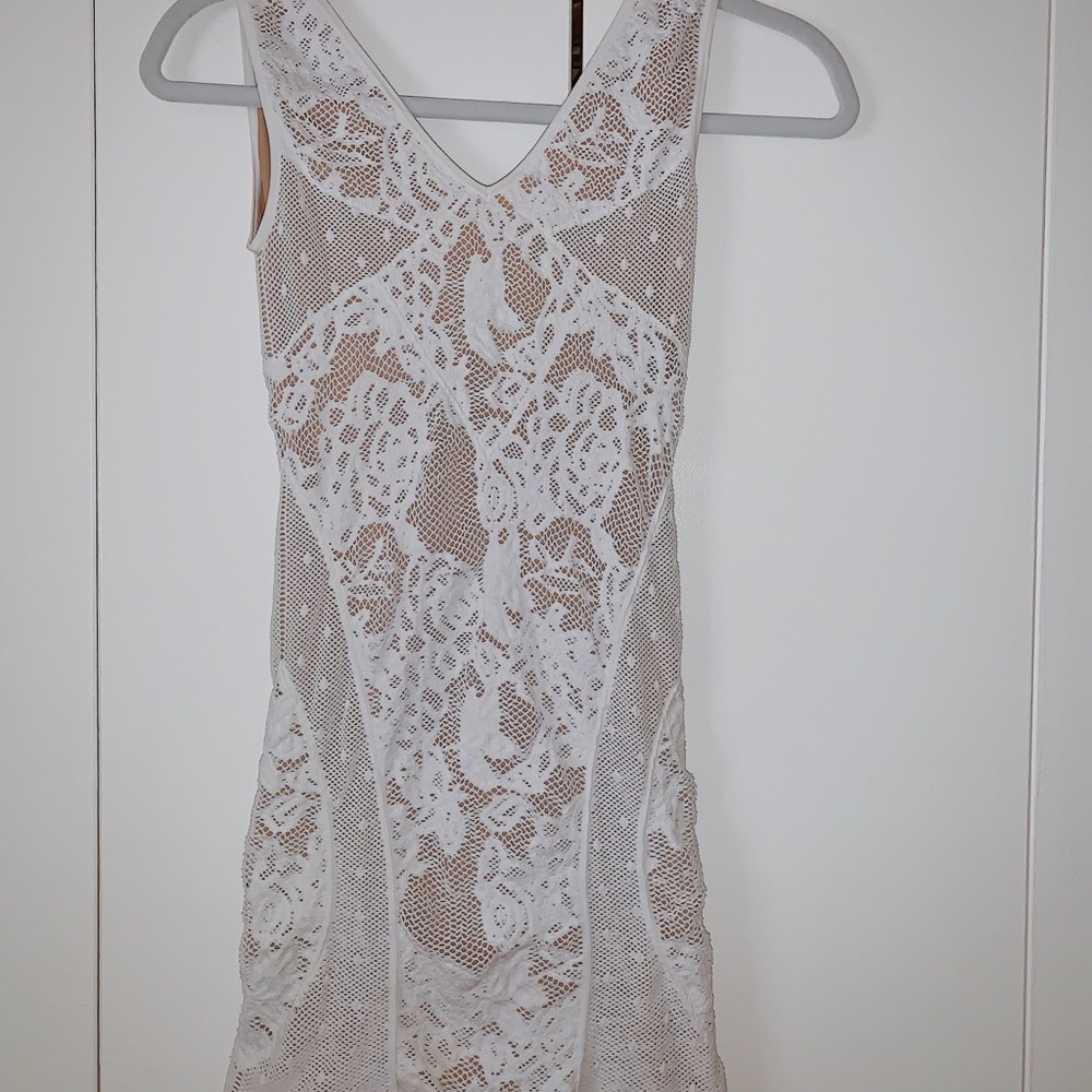 Rarely Worn BEBE White Lace Minidress